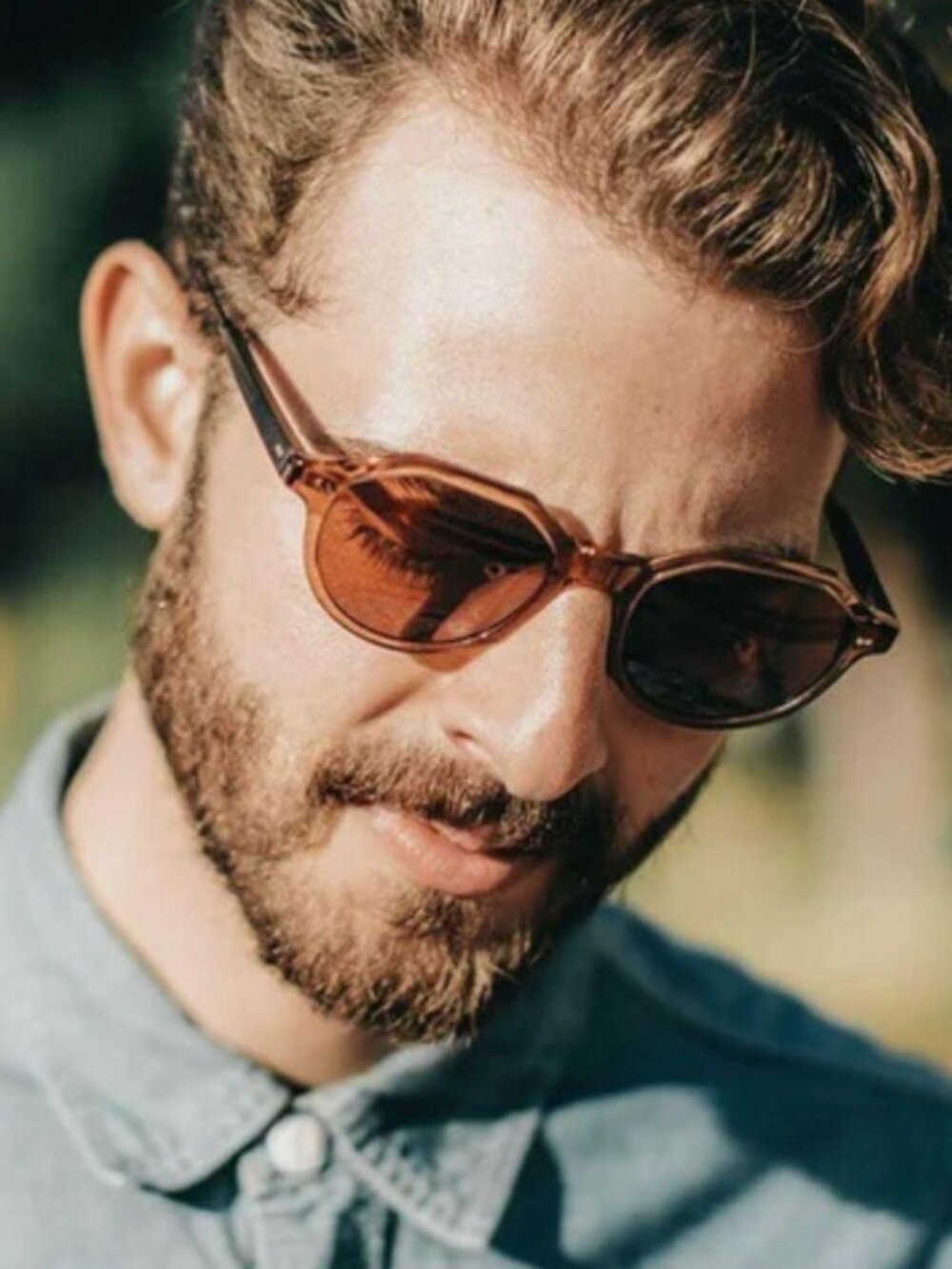 Shwood Powell Copper Crystal Walnut Sunglasses